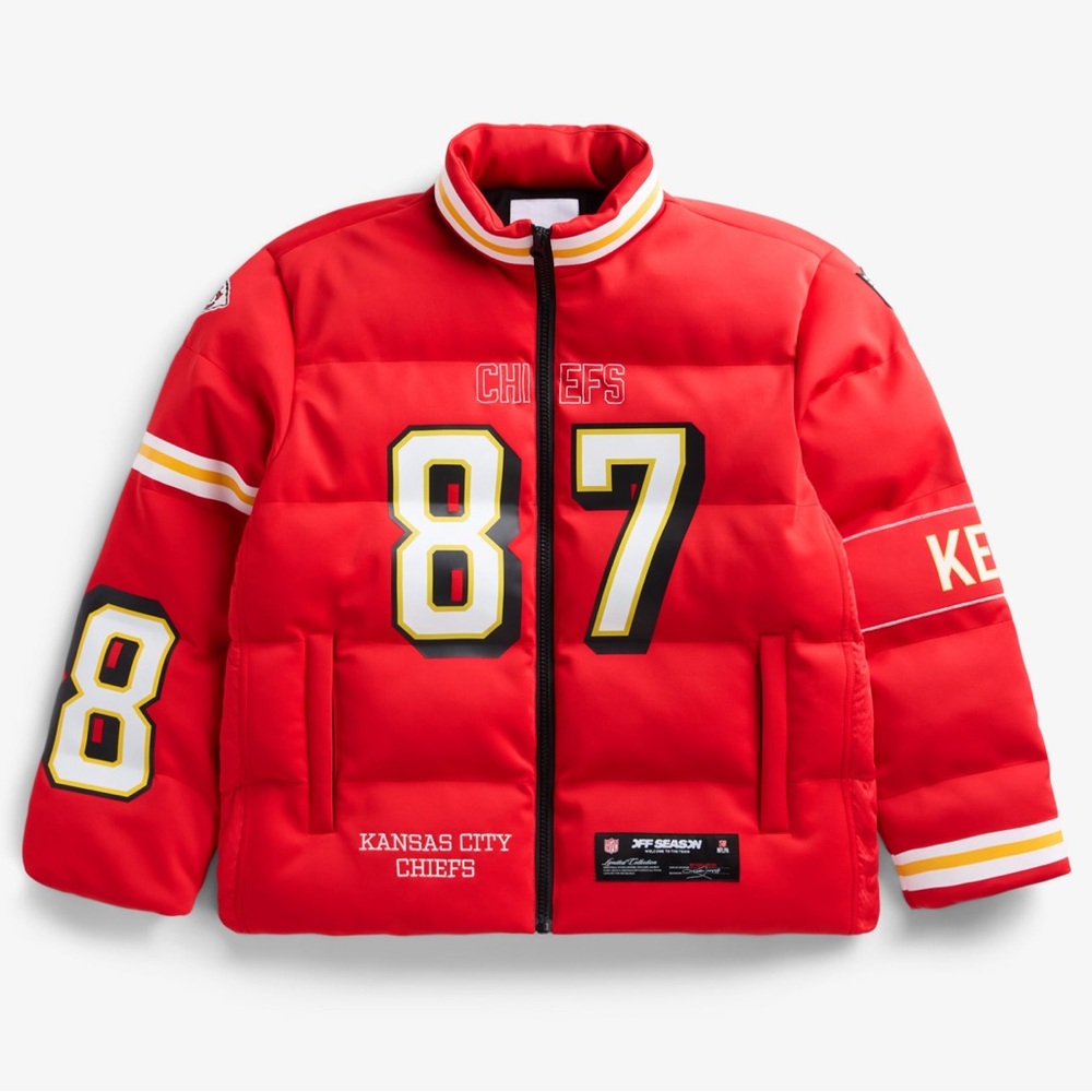 Unisex Travis Kelce Red Kansas City Chiefs Off Season x NFL Player Puffer Jacket